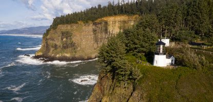 Cape Mears Lighthouse High Bluff Pacific Ocean Oregon