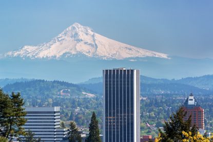 Mount Hood And Portland Oregon